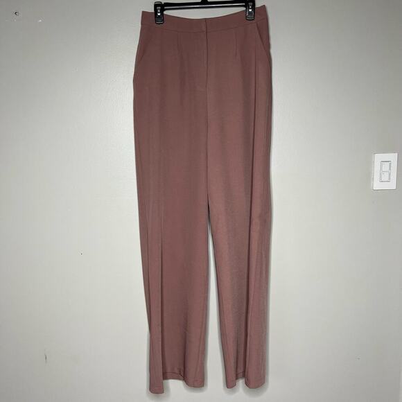 NWT Nasty Gal Women's High Waisted Wide Leg Tailored Pants Size 12 Mauve - Picture 2 of 11